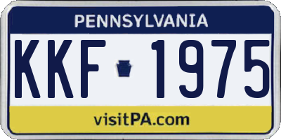 PA license plate KKF1975