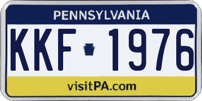 PA license plate KKF1976