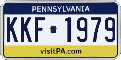 PA license plate KKF1979