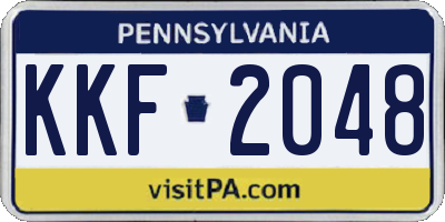 PA license plate KKF2048