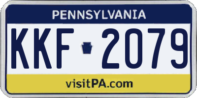 PA license plate KKF2079