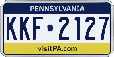 PA license plate KKF2127