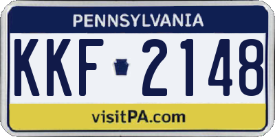 PA license plate KKF2148
