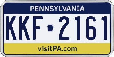 PA license plate KKF2161