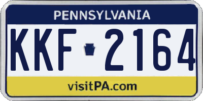 PA license plate KKF2164