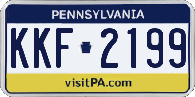 PA license plate KKF2199