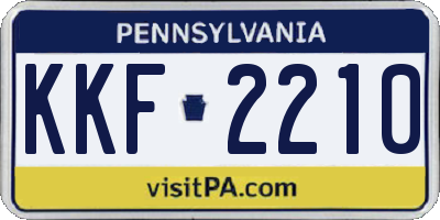 PA license plate KKF2210