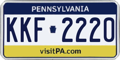 PA license plate KKF2220