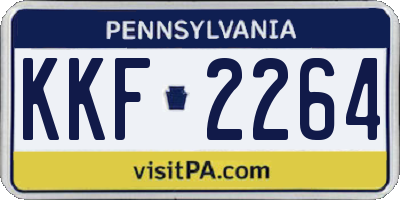 PA license plate KKF2264