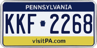PA license plate KKF2268