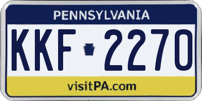 PA license plate KKF2270
