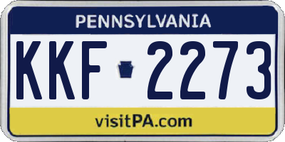 PA license plate KKF2273