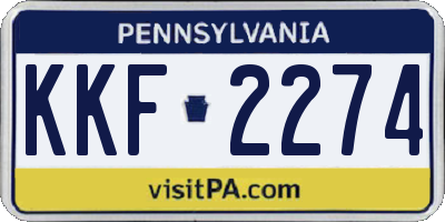 PA license plate KKF2274