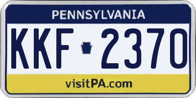 PA license plate KKF2370