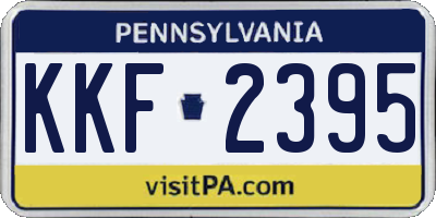 PA license plate KKF2395