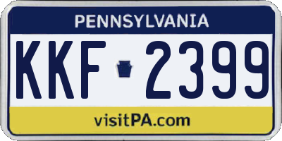 PA license plate KKF2399