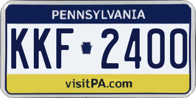 PA license plate KKF2400
