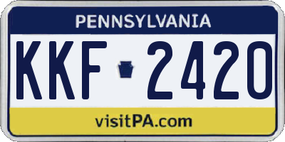 PA license plate KKF2420