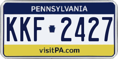 PA license plate KKF2427