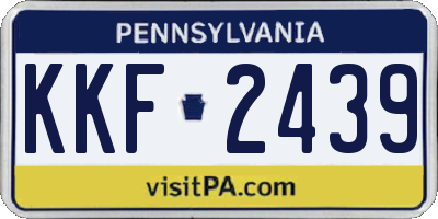 PA license plate KKF2439