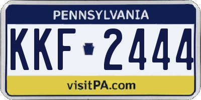 PA license plate KKF2444