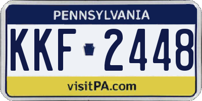 PA license plate KKF2448