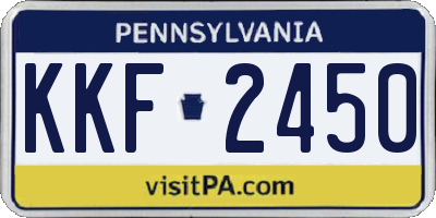 PA license plate KKF2450