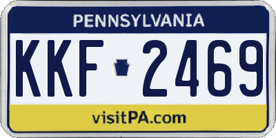PA license plate KKF2469