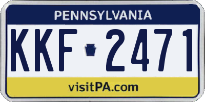 PA license plate KKF2471