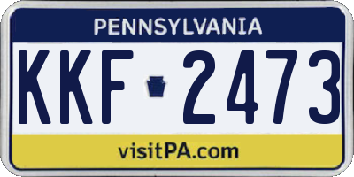 PA license plate KKF2473