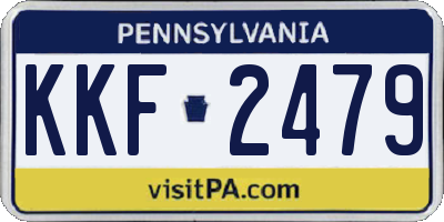 PA license plate KKF2479
