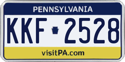 PA license plate KKF2528