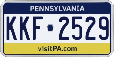 PA license plate KKF2529