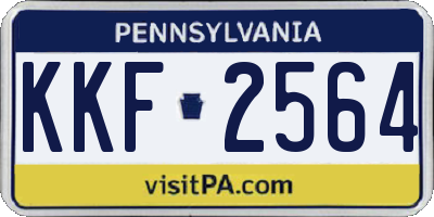 PA license plate KKF2564