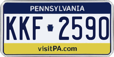 PA license plate KKF2590