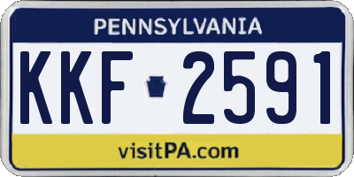 PA license plate KKF2591