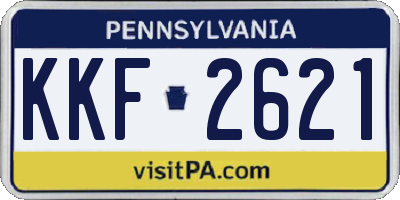 PA license plate KKF2621