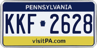 PA license plate KKF2628