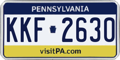 PA license plate KKF2630