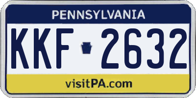 PA license plate KKF2632