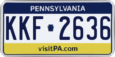 PA license plate KKF2636
