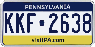 PA license plate KKF2638