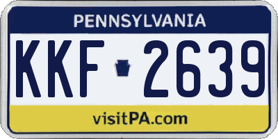 PA license plate KKF2639