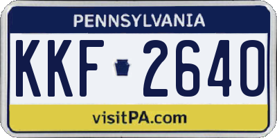 PA license plate KKF2640