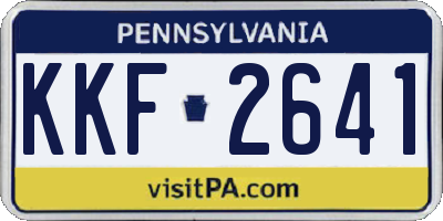PA license plate KKF2641