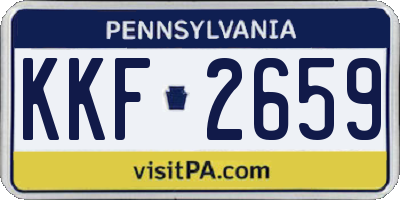 PA license plate KKF2659