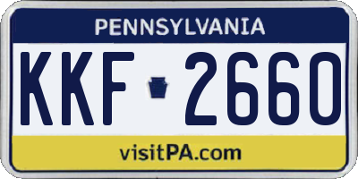 PA license plate KKF2660