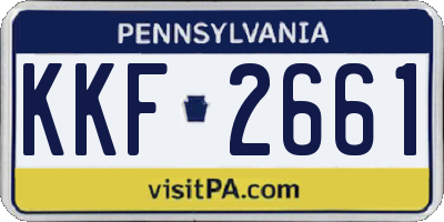 PA license plate KKF2661