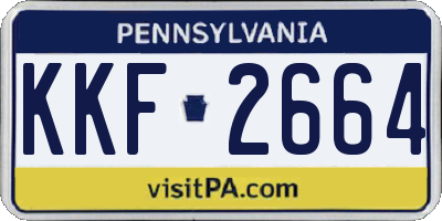 PA license plate KKF2664