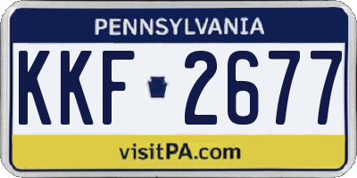 PA license plate KKF2677